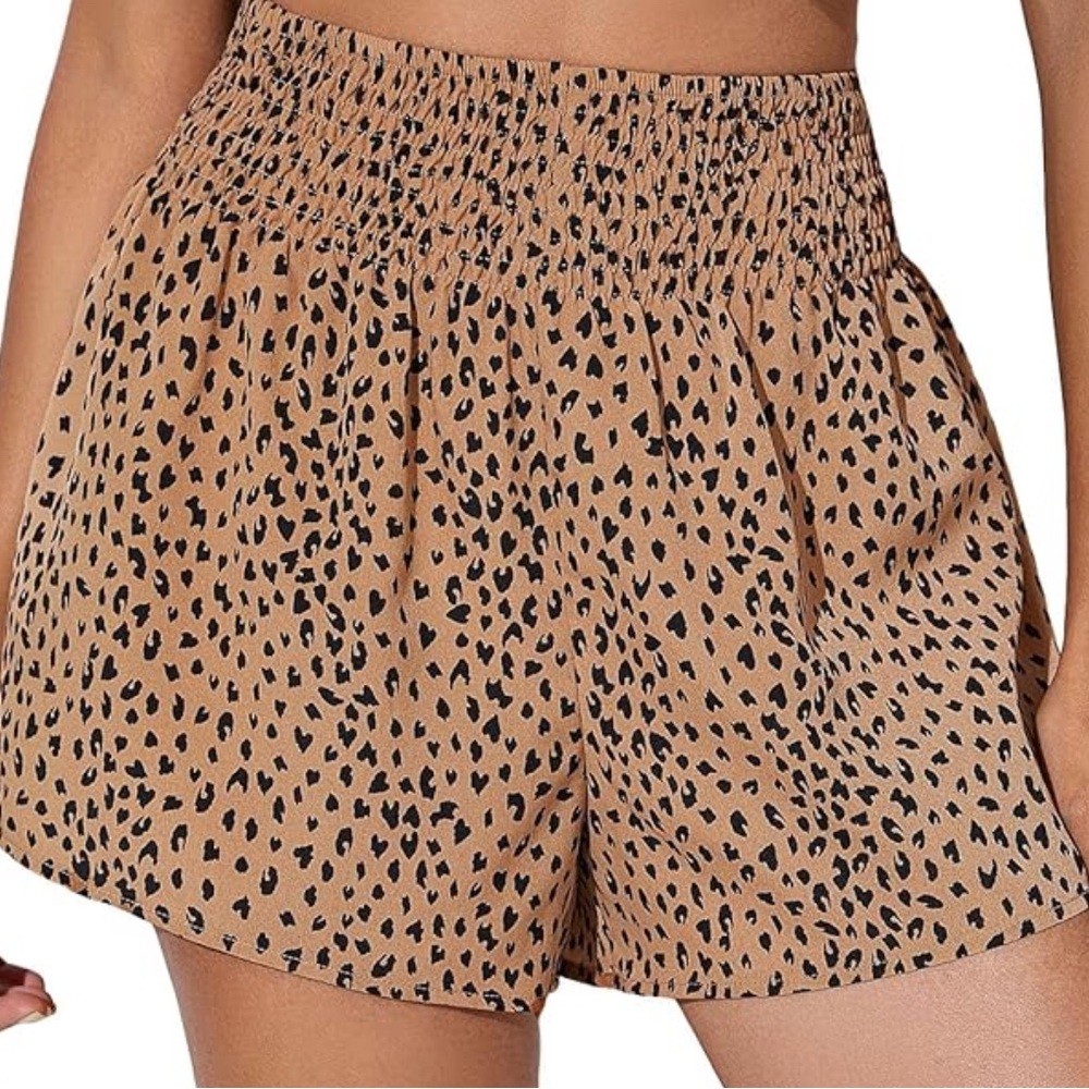 SHEIN size XL High Waist Leopard Print Shorts